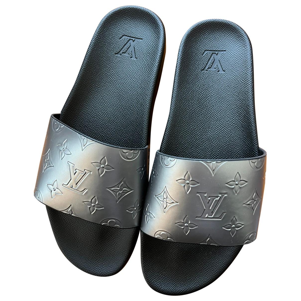 Sandals Louis Vuitton Silver size 9 UK in Rubber - 27995151