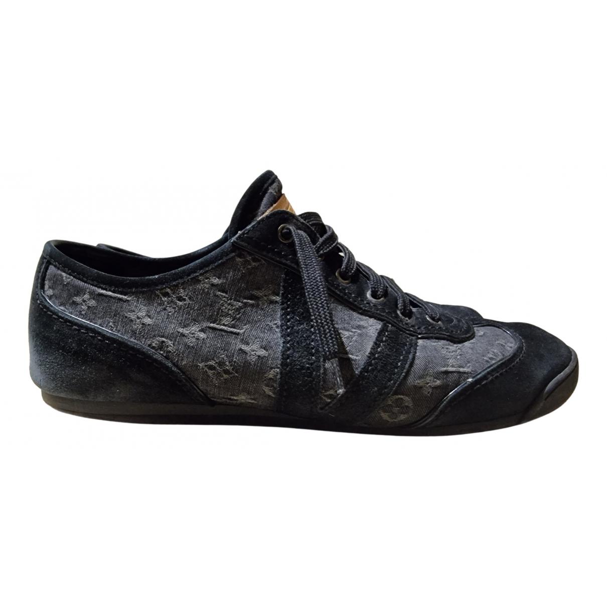 Match up cloth low trainers Louis Vuitton Black size 8 UK in Cloth