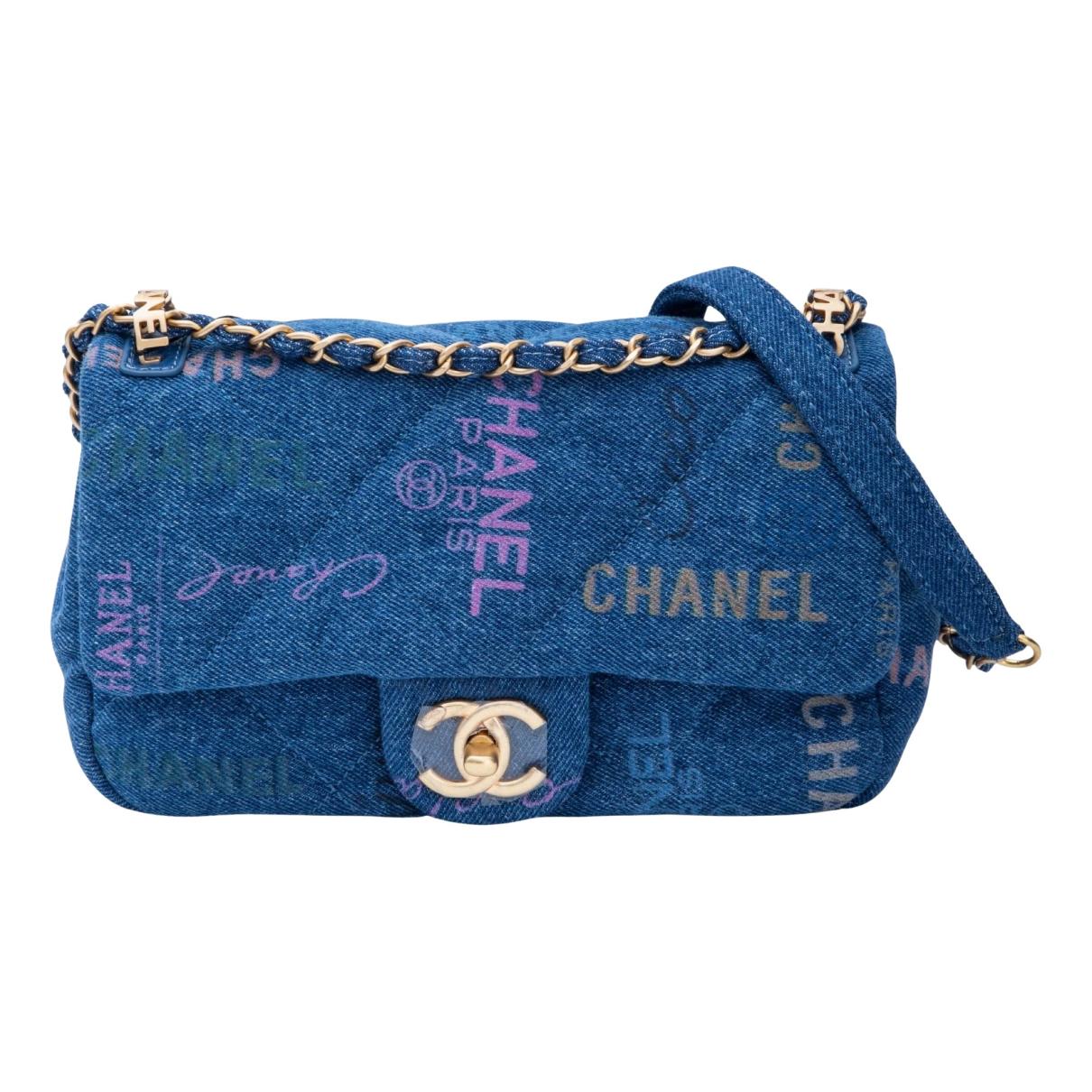 CHANEL, Bags, Chanel Blue Denim Flap Bag