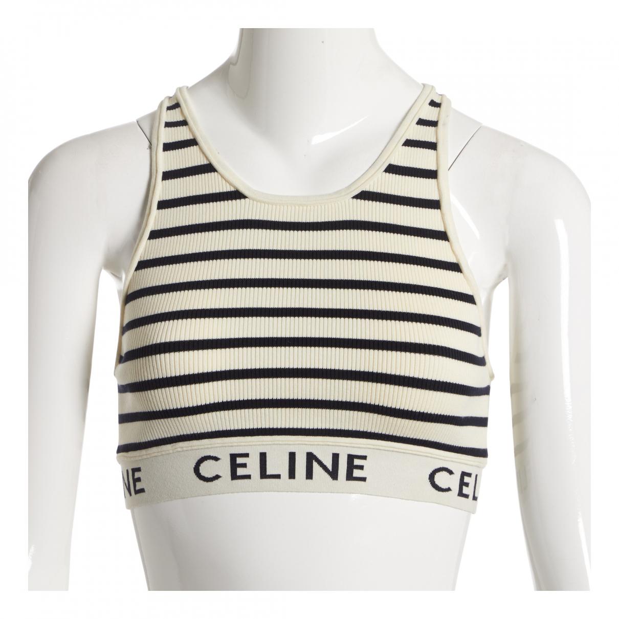 Jersey top Celine Beige size M International in Cotton - 29174111