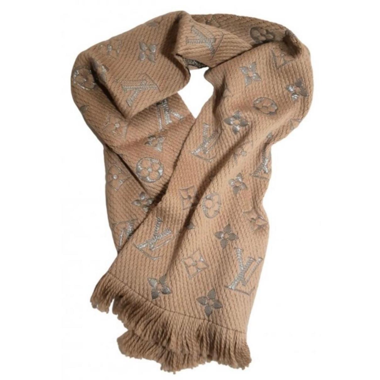 Logomania wool scarf Louis Vuitton Beige in Wool - 26871380