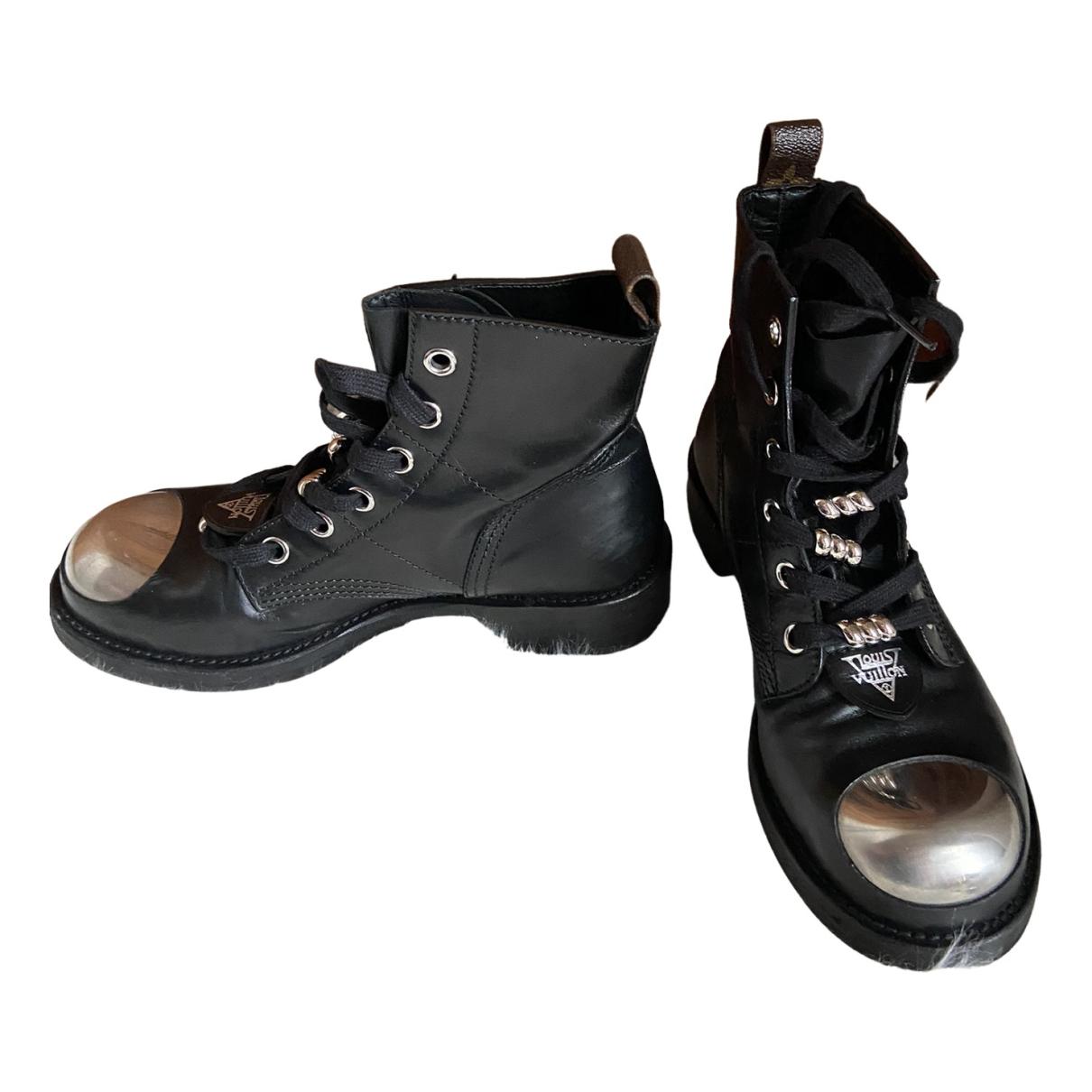 Louis Vuitton Nylon Lace-Up Boots - Black Boots, Shoes - LOU752181