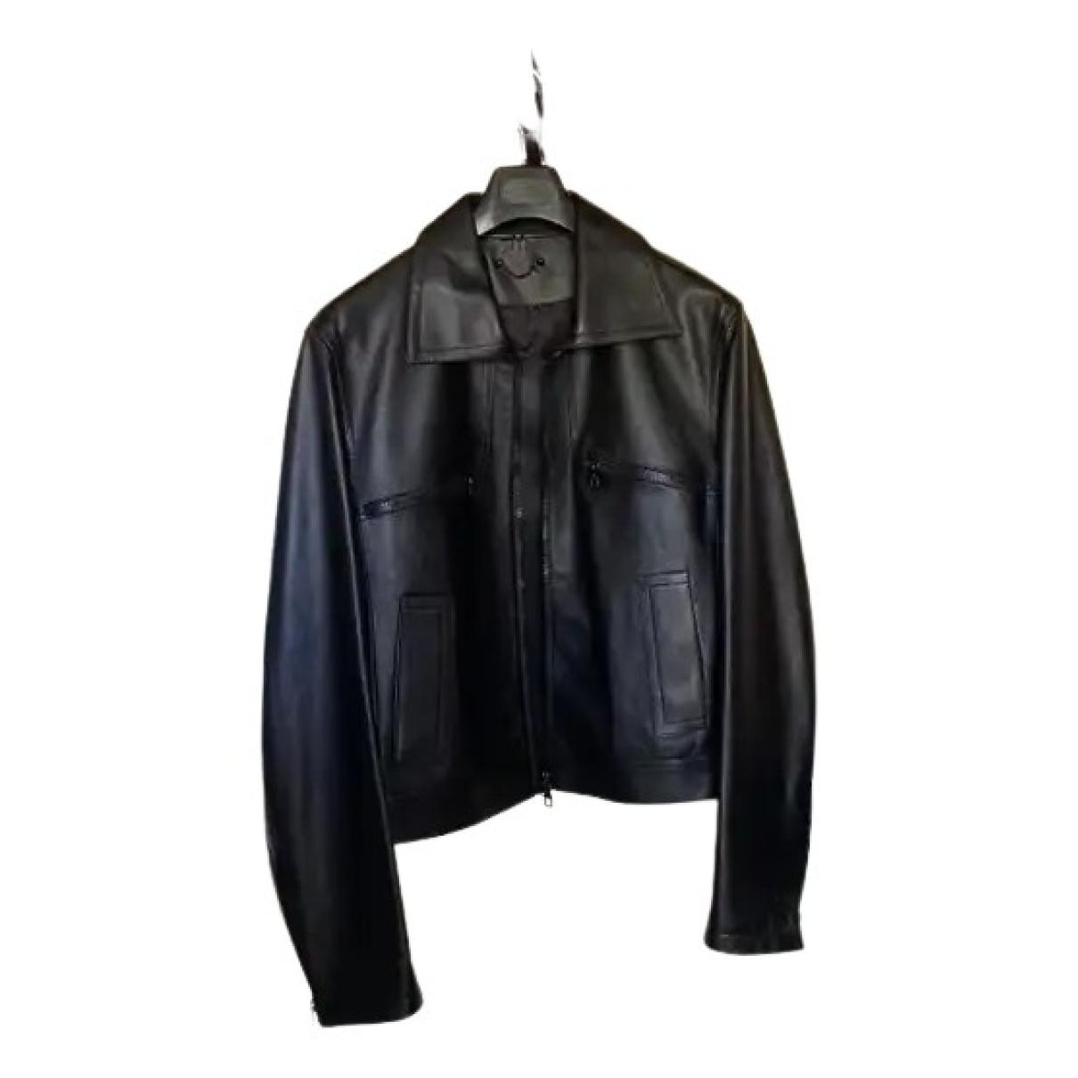 Leather jacket Louis Vuitton X NBA Black size 52 FR in Leather - 27791241
