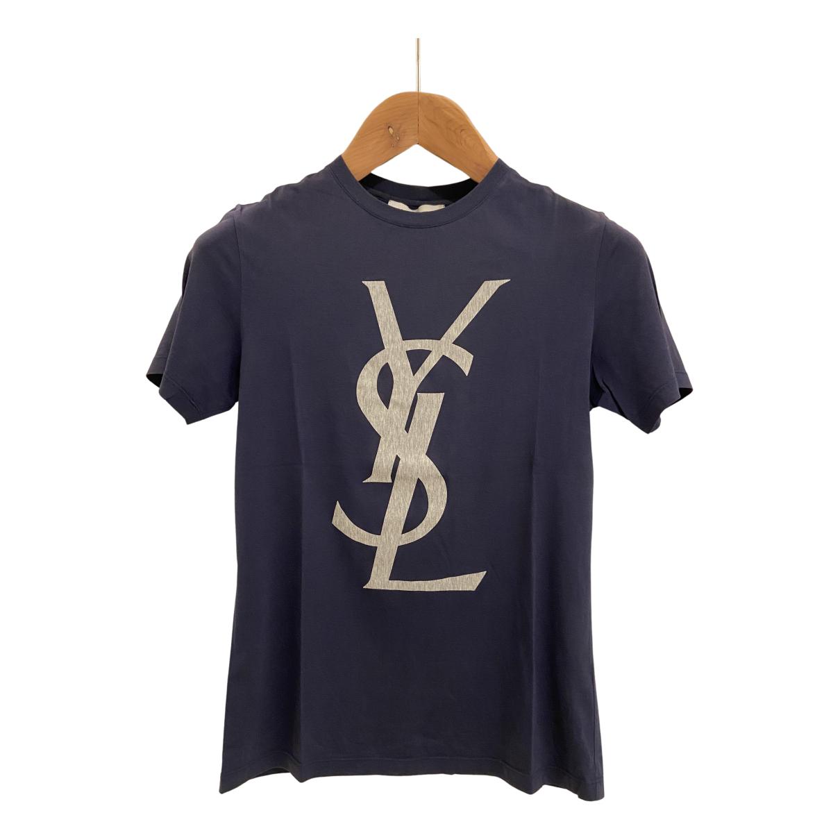 T-shirt Yves Saint Laurent Navy size XS International in Cotton - 29971816