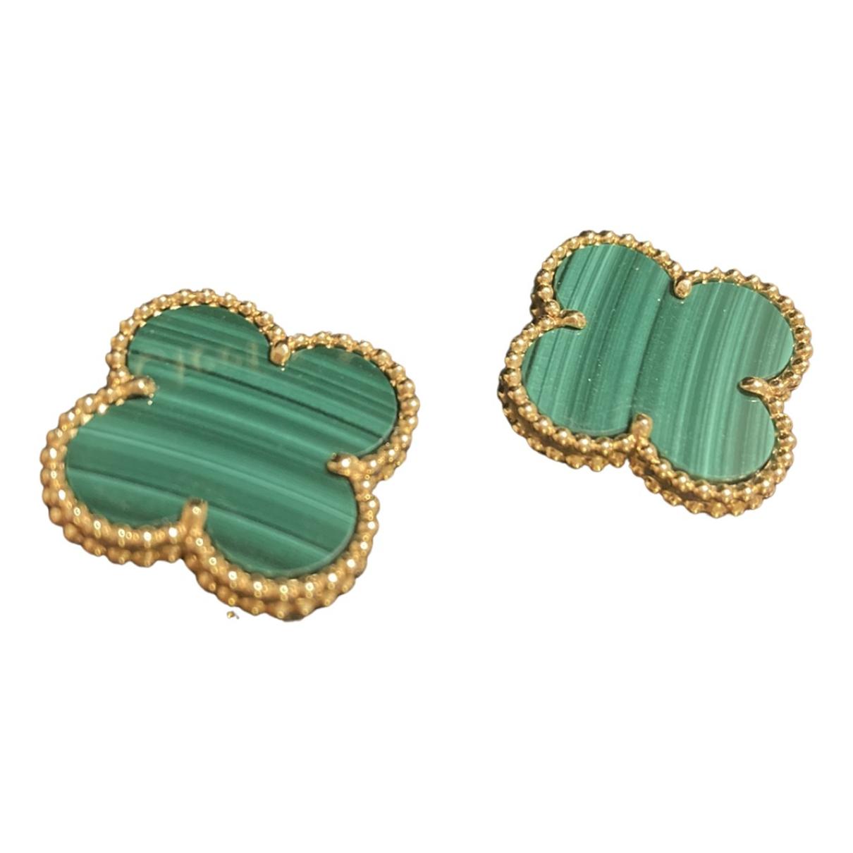 Magic alhambra yellow gold earrings Van Cleef & Arpels Green in Yellow gold  - 29983223