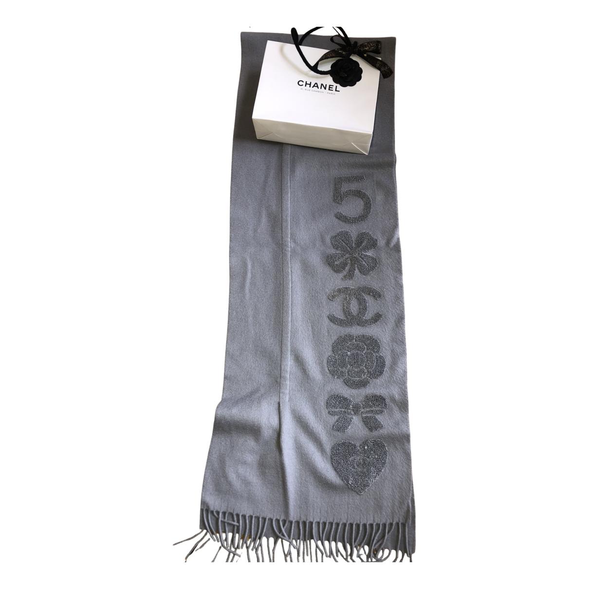 Cashmere scarf Chanel Grey in Cashmere - 30909086