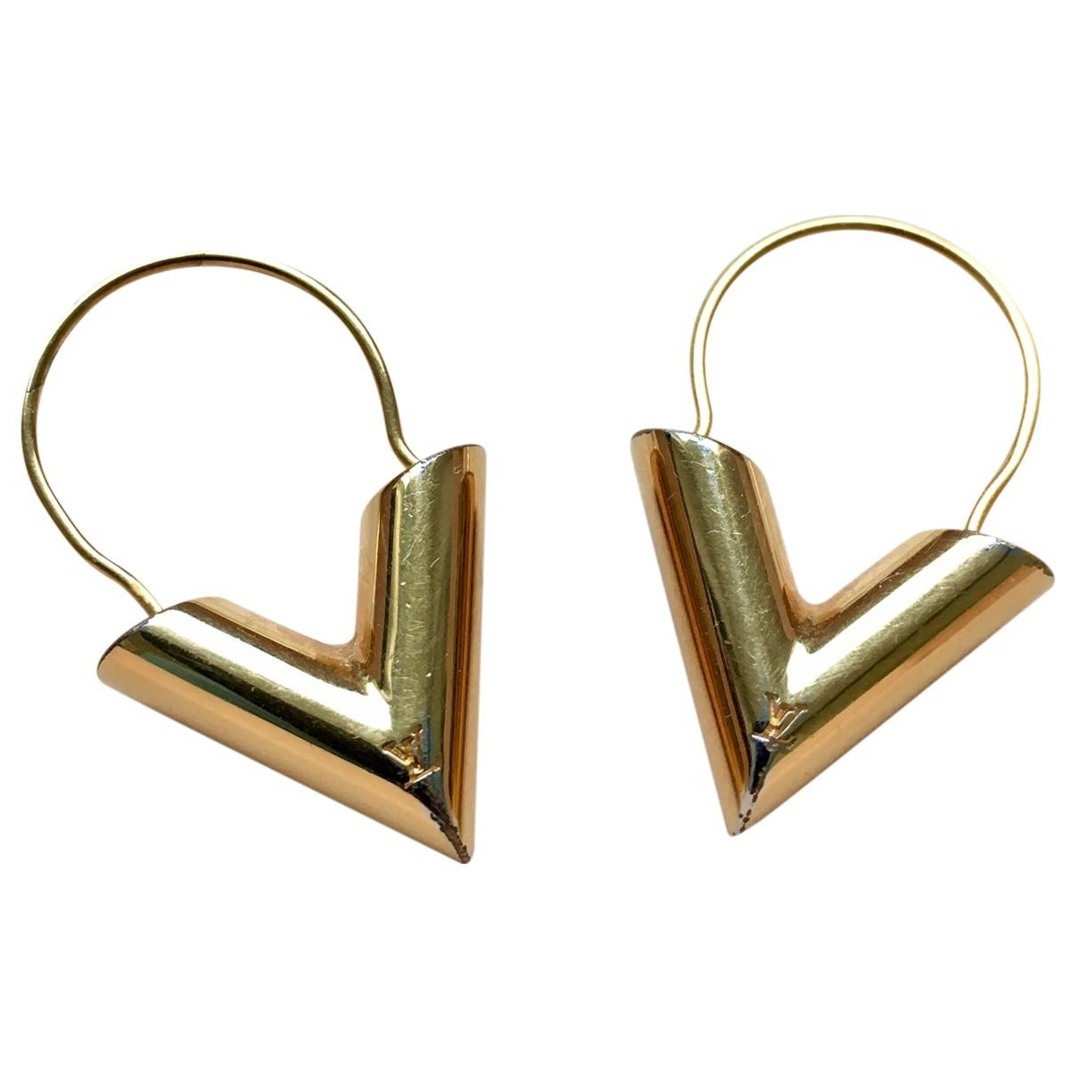 Essential v earrings Louis Vuitton Gold in Metal - 37508219
