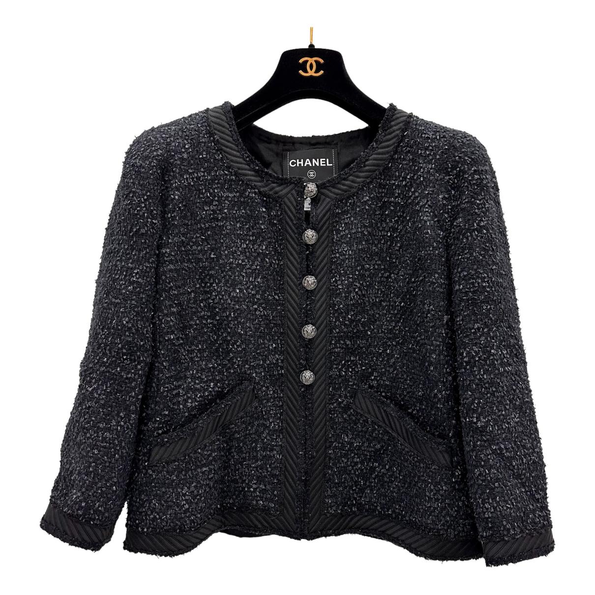 Tweed jacket Chanel Black size 38 FR in Tweed - 17049768