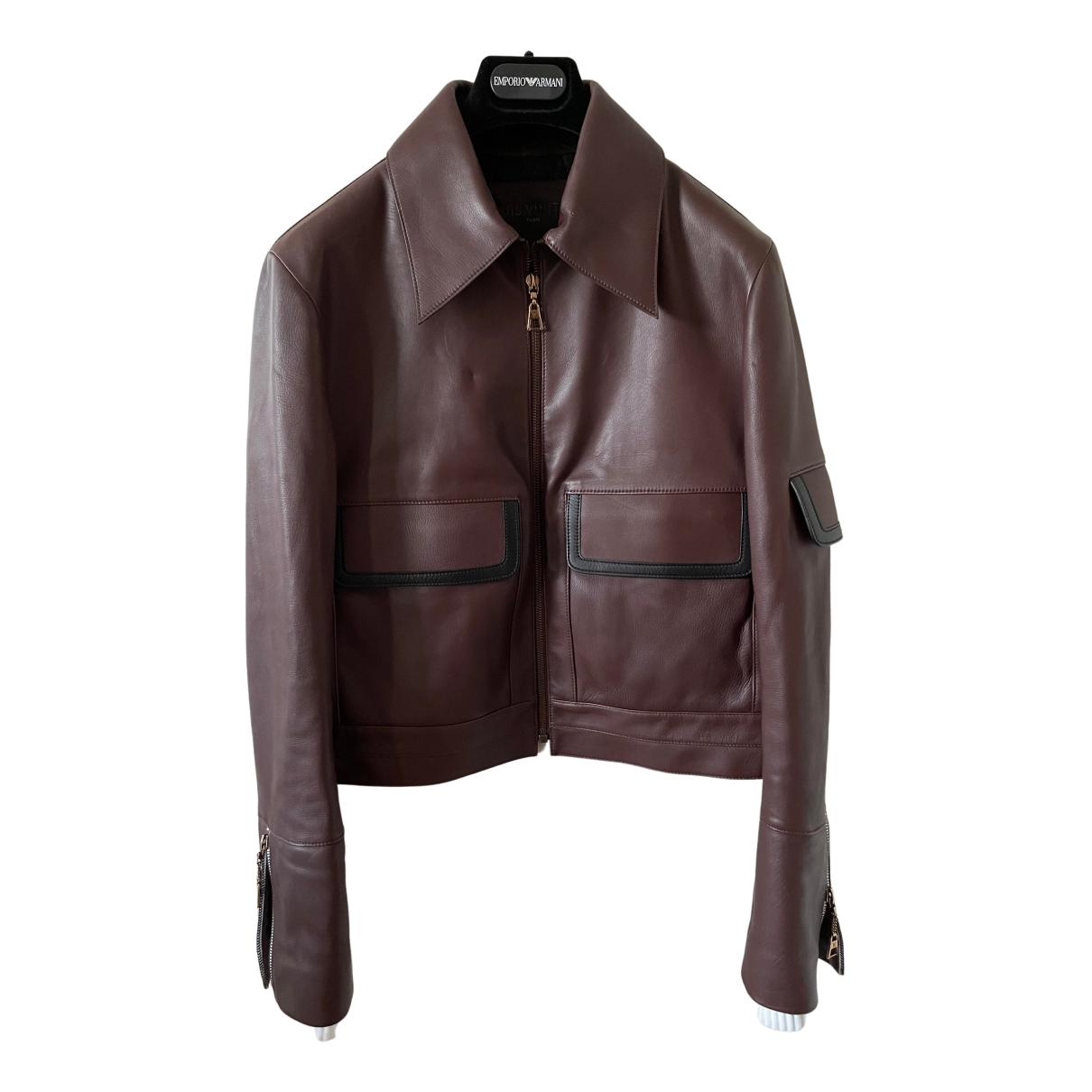 Leather jacket Louis Vuitton Brown size L International in Leather -  24261550