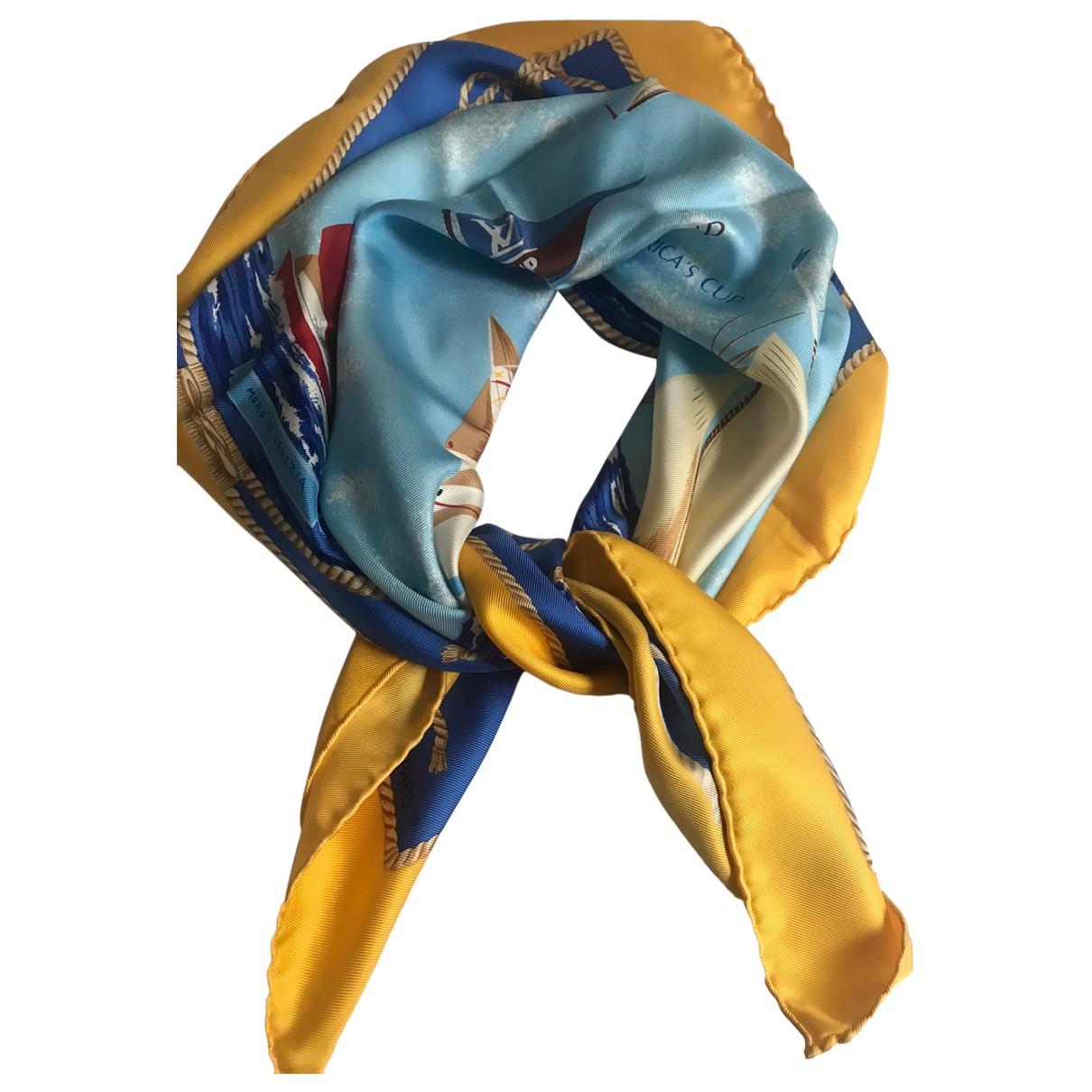 Vintage LOUIS VUITTON Silk Logo Scarf ❤ liked on Polyvore