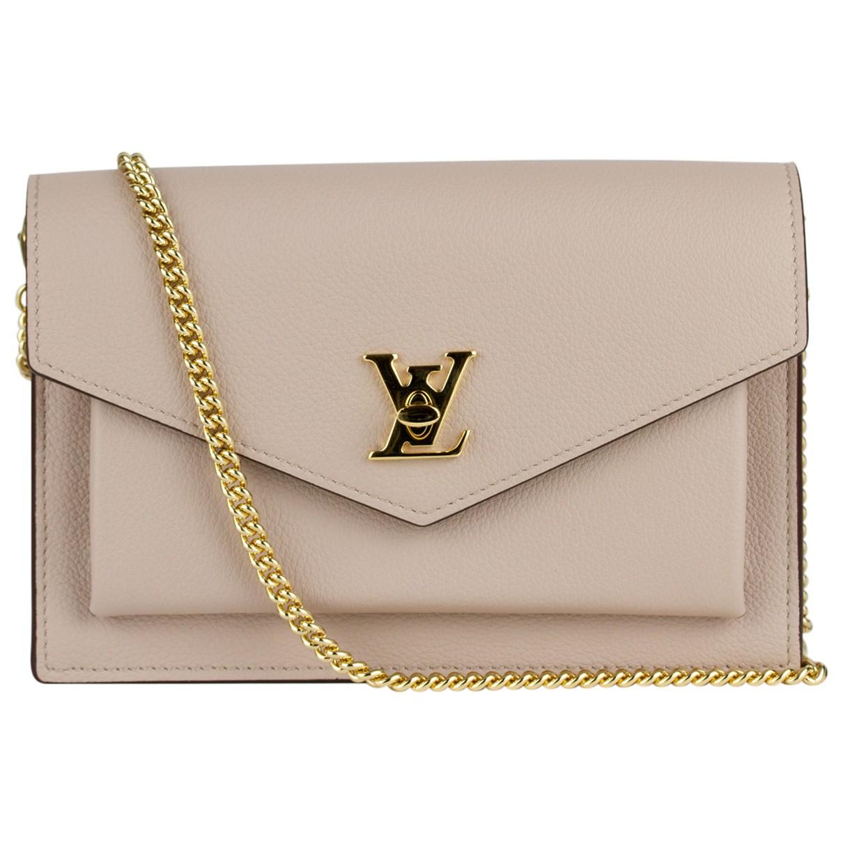 Louis Vuitton - Authenticated MyLockMe Handbag - Leather Beige Plain for Women, Good Condition