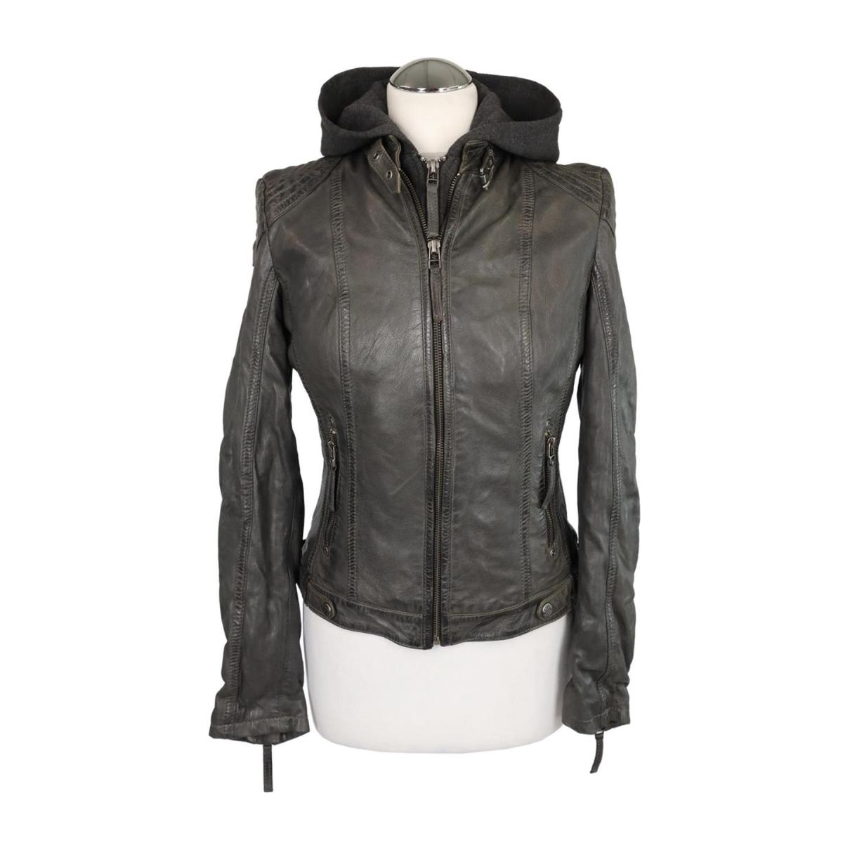 Leather jacket gipsy Grey size 38 FR in Leather - 31319433