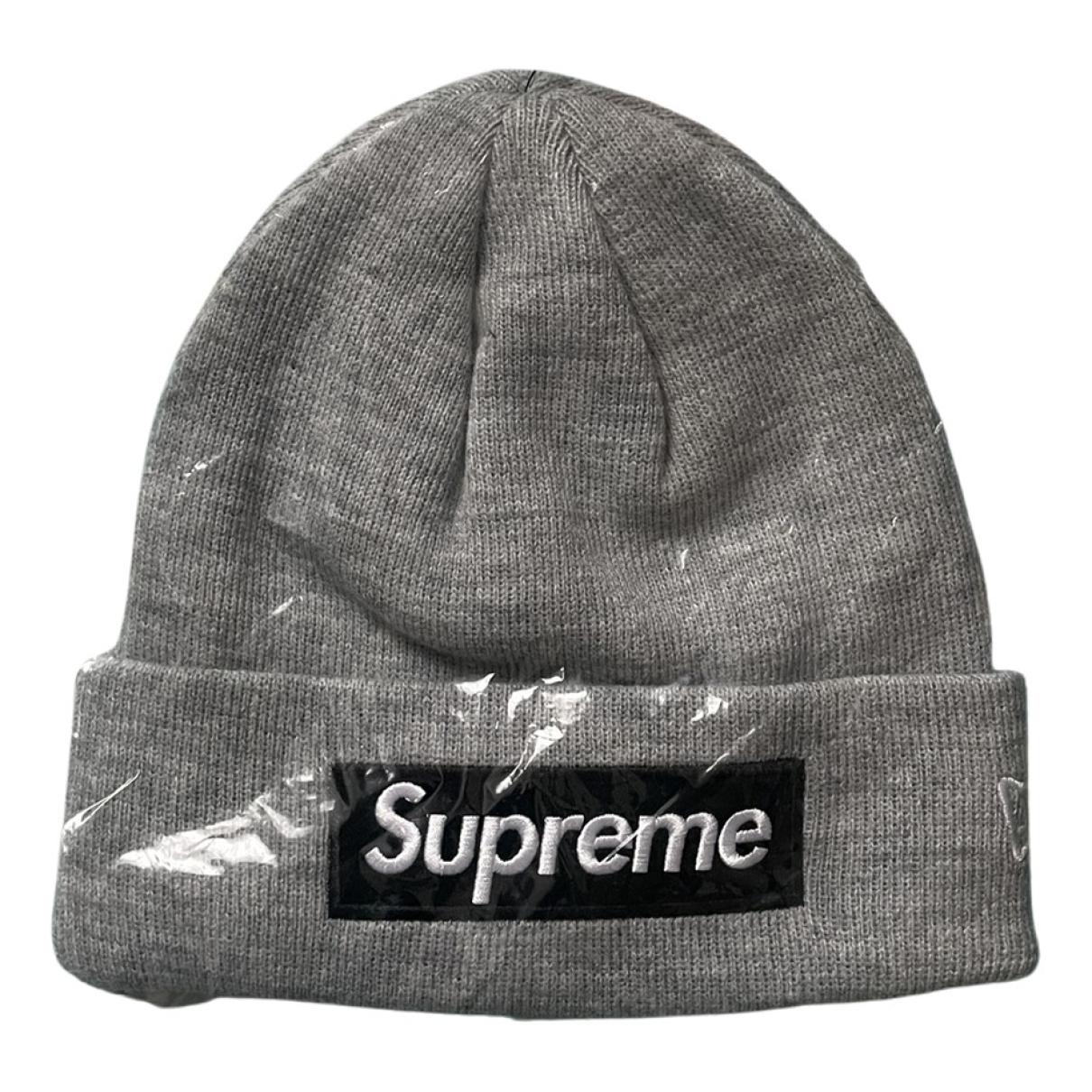 Box logo hat Supreme Grey size M International in Cotton - 32199967