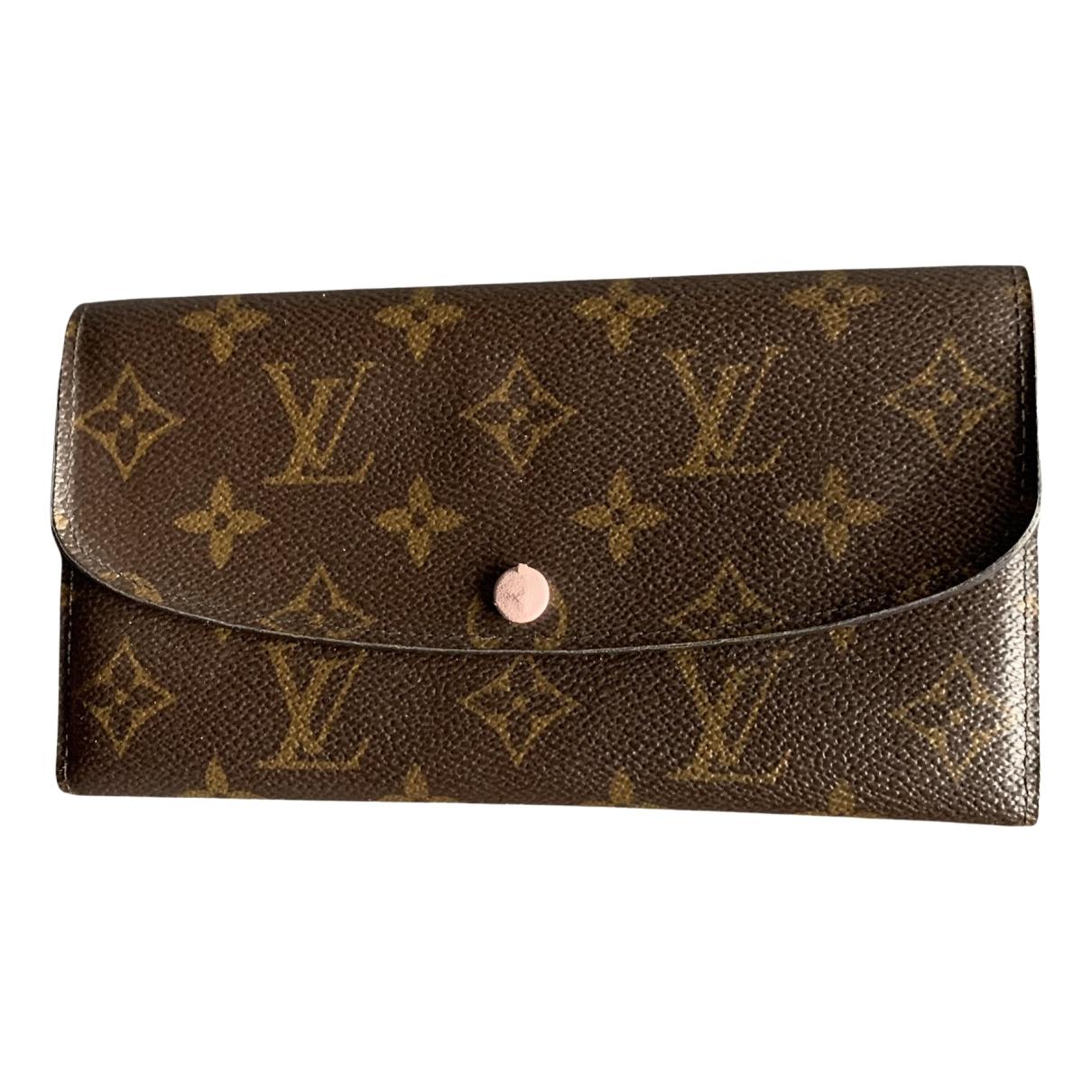 Emilie cloth wallet Louis Vuitton Brown in Cloth - 32539384