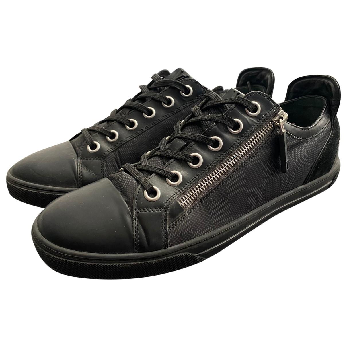 Match up cloth low trainers Louis Vuitton Black size 8 UK in Cloth -  32281289