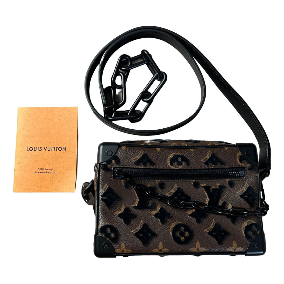 Louis Vuitton, Bags, Mini Soft Trunk In Brownblack Monogram Tuffetage