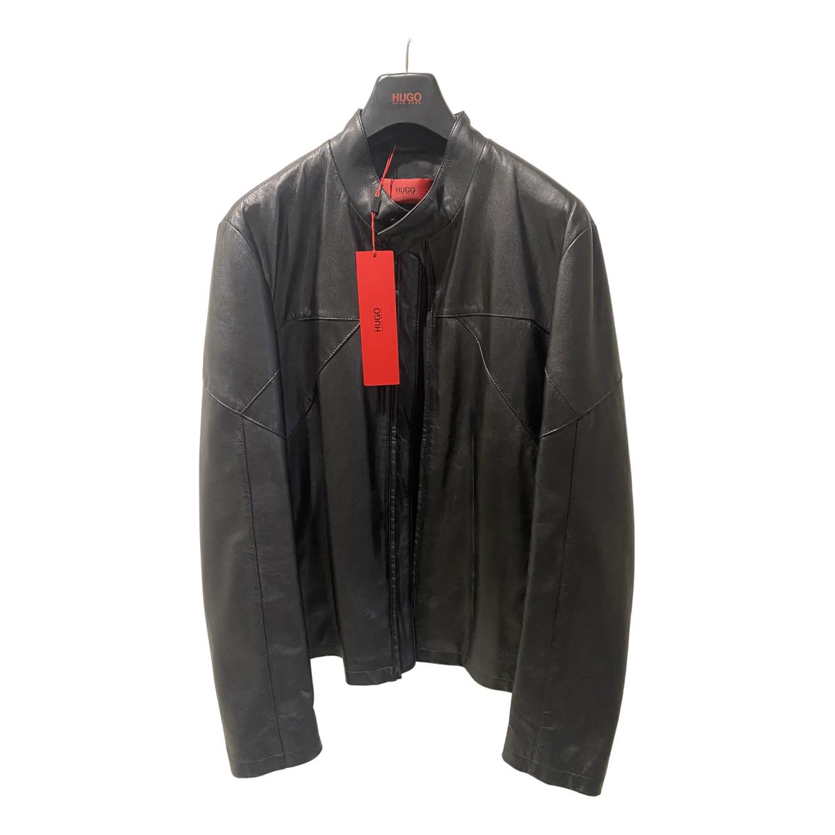 Leather vest Hugo Boss Black size M International in Leather - 32287093