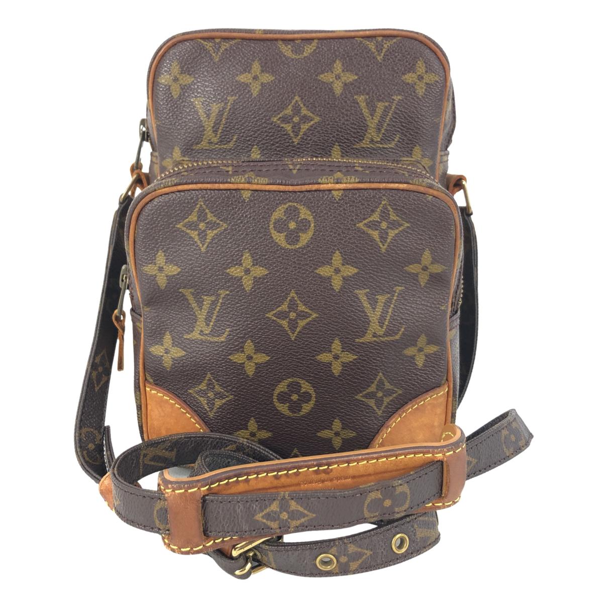 cloth handbag Louis Vuitton Brown in Cloth - 32374183