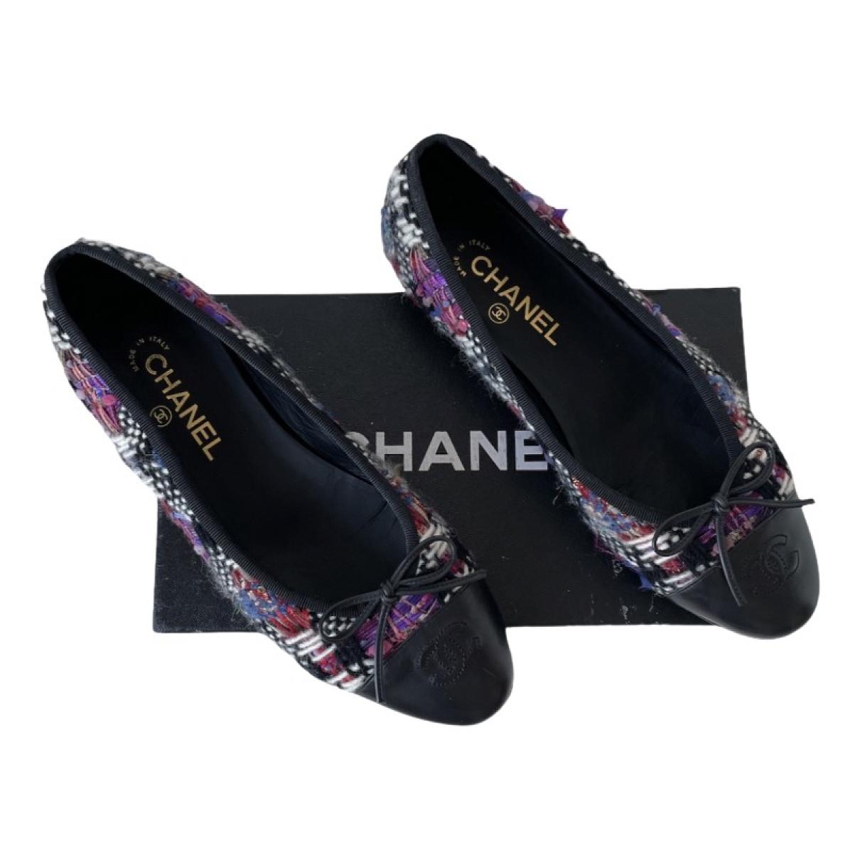 Chanel Multicolor Tweed Ballet Flats - Ann's Fabulous Closeouts