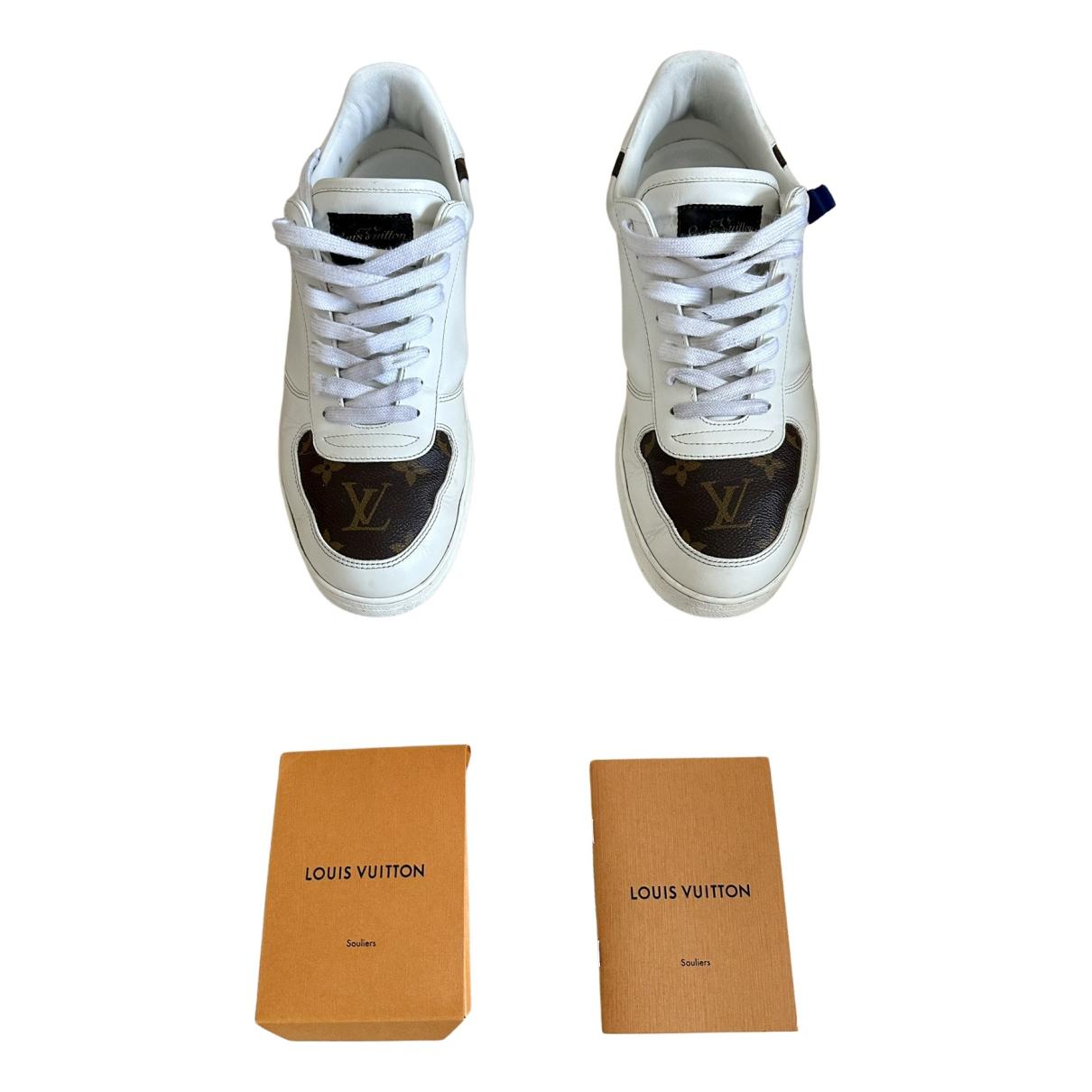 Rivoli leather low trainers Louis Vuitton White size 7 UK in Leather -  31336320