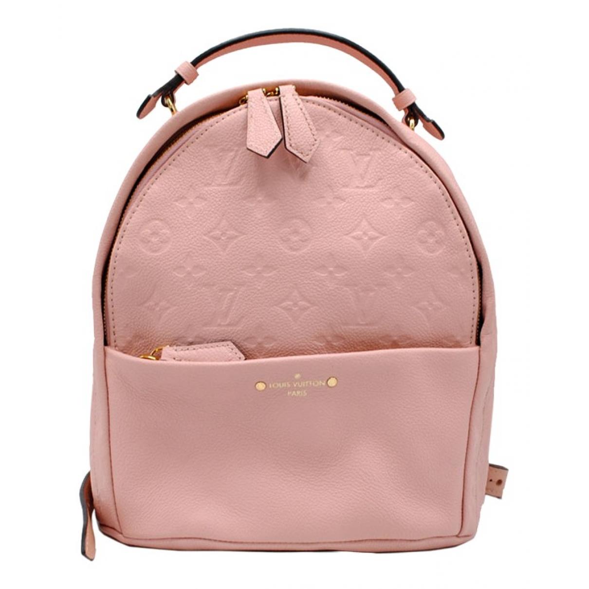 Leather backpack Louis Vuitton Pink in Leather - 32552002