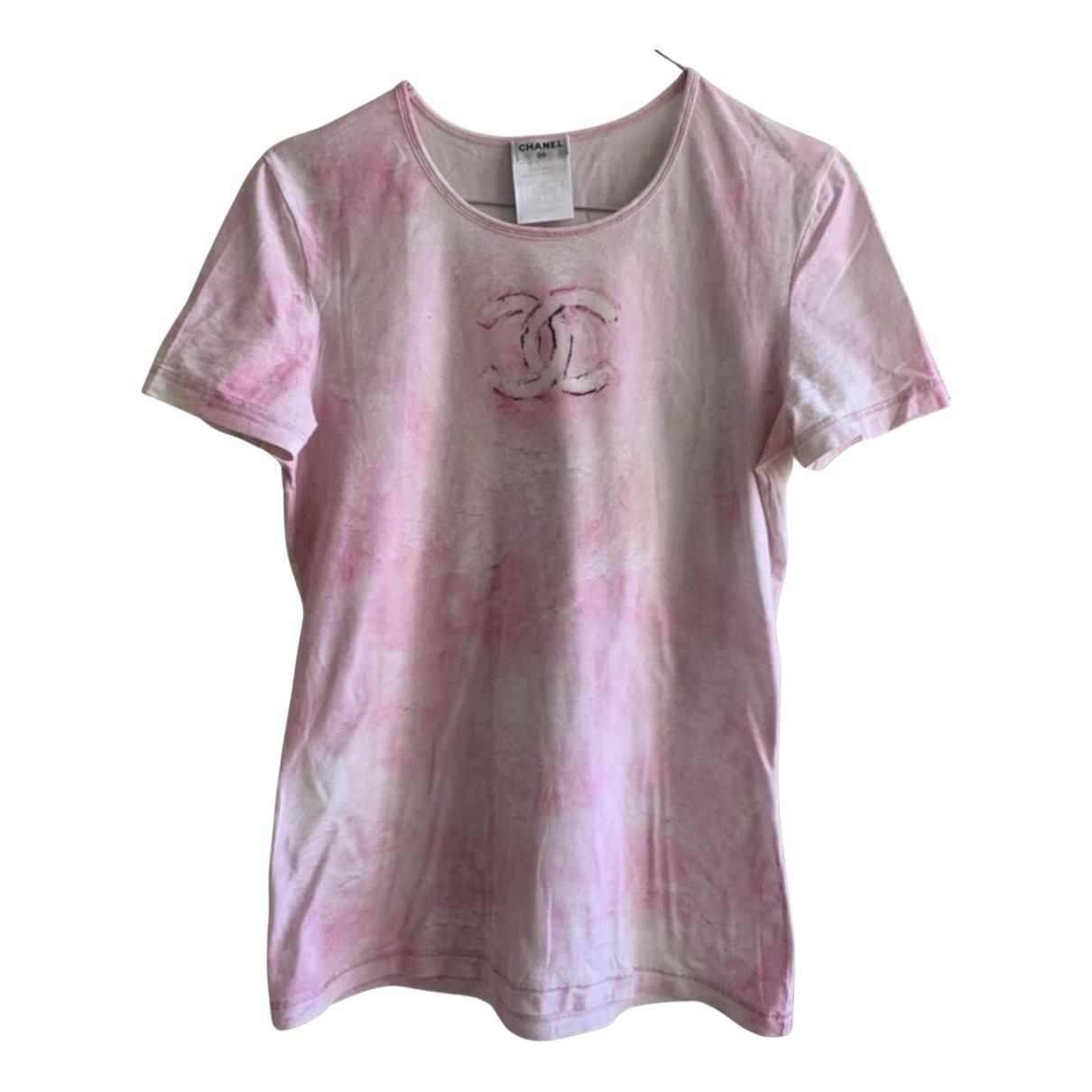 T-shirt Chanel Pink size 38 FR in Cotton - 32637316