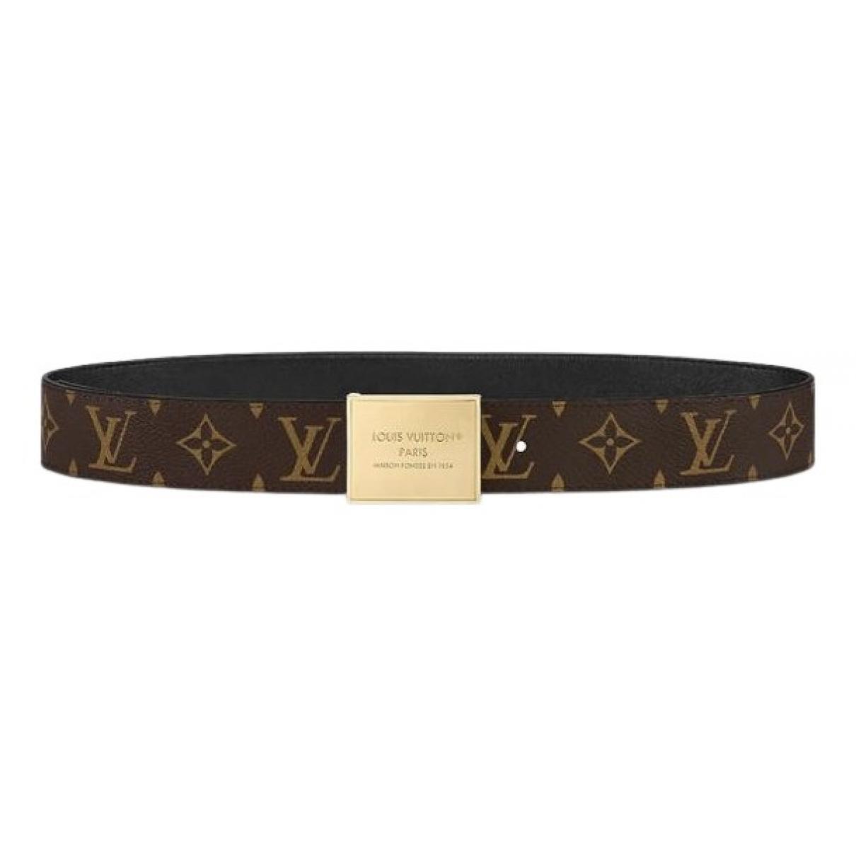 Leather belt Louis Vuitton Brown size 75 cm in Leather - 32691295