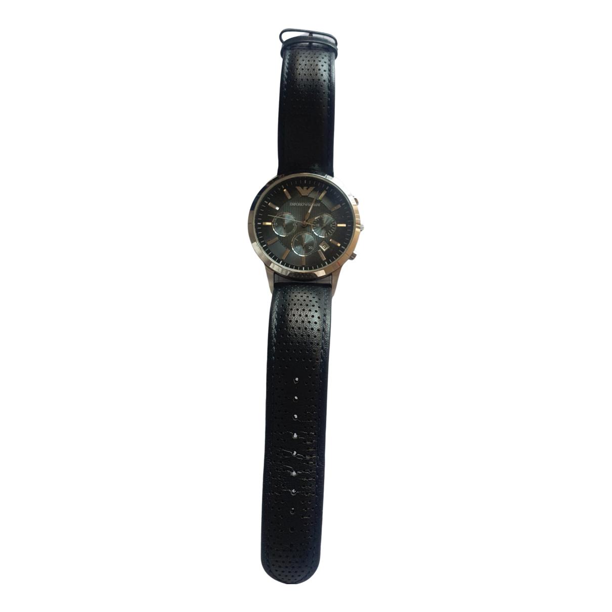 32760623 - in Watch Steel Armani Black Emporio