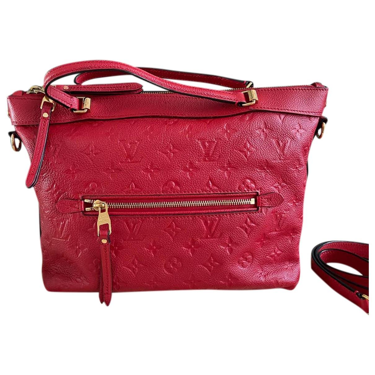 Bastille leather handbag Louis Vuitton Red in Leather - 33015095