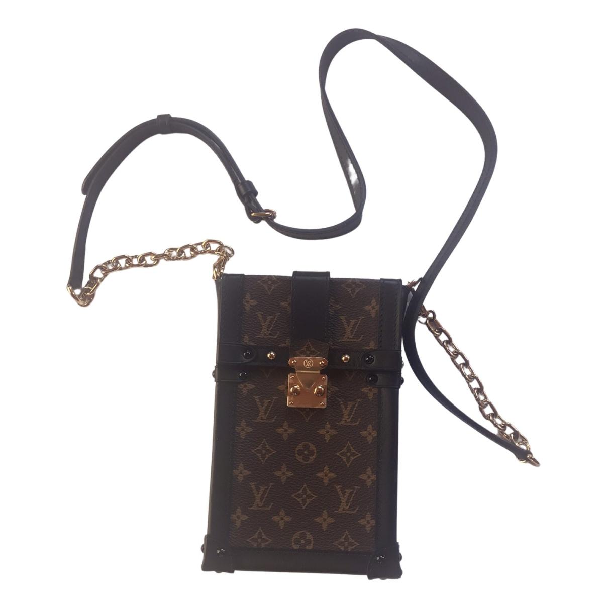 Pochette trunk verticale leather crossbody bag Louis Vuitton Brown in  Leather - 22887576