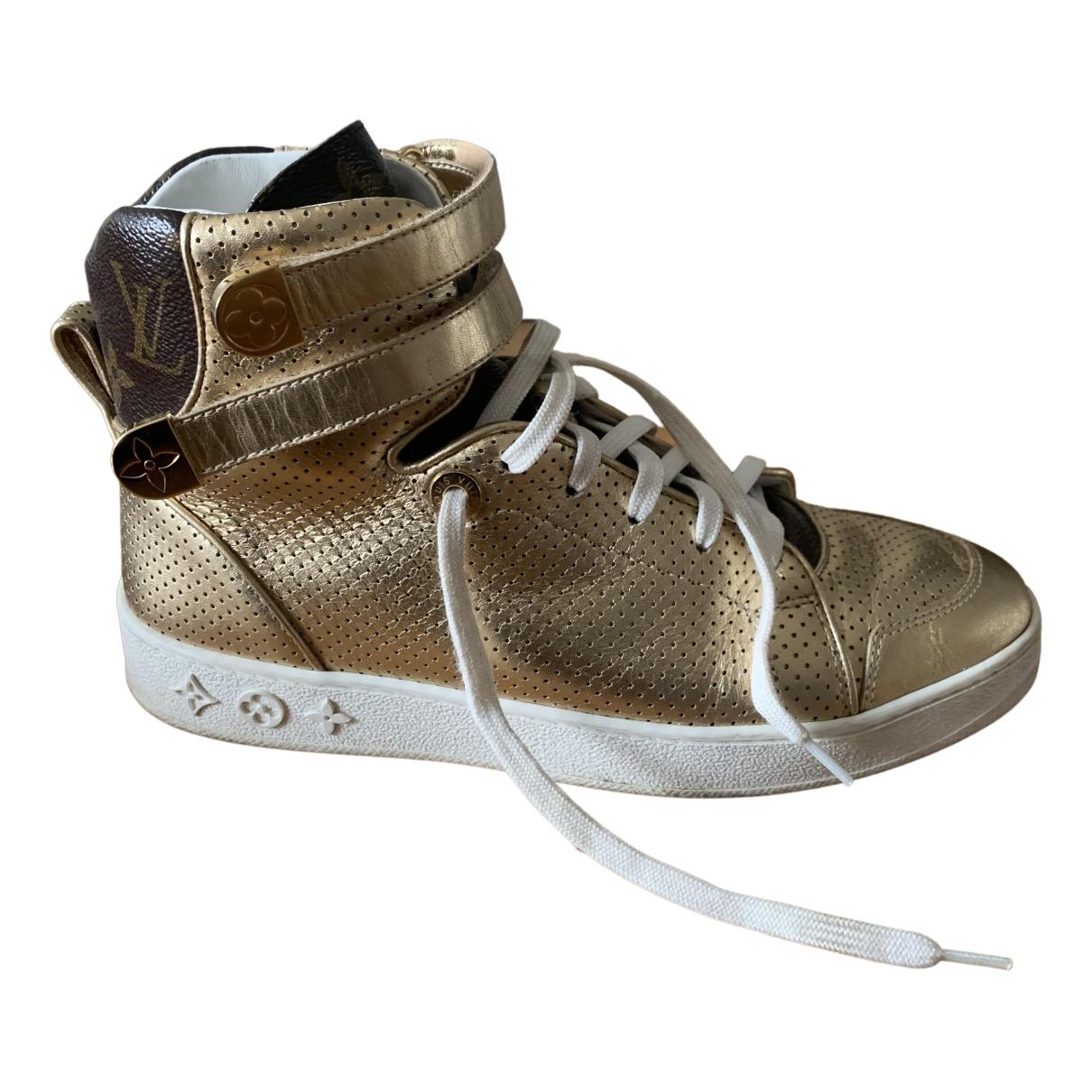 Boombox leather trainers Louis Vuitton Gold size 38 EU in Leather - 33214176