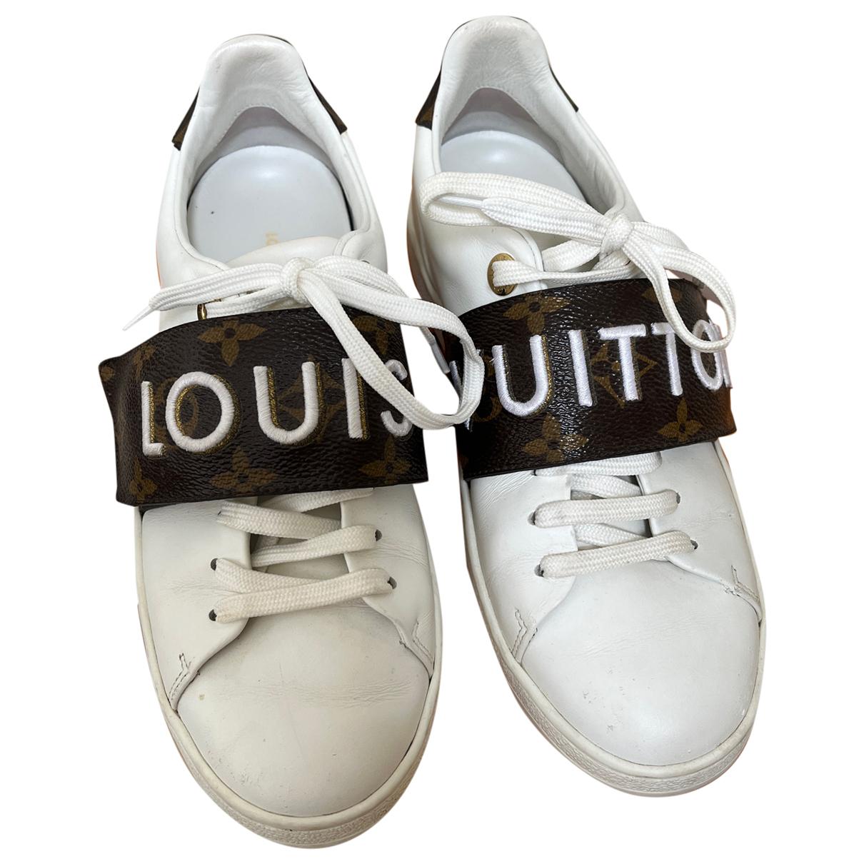 Leather trainers Louis Vuitton White size 36 EU in Leather - 33232509