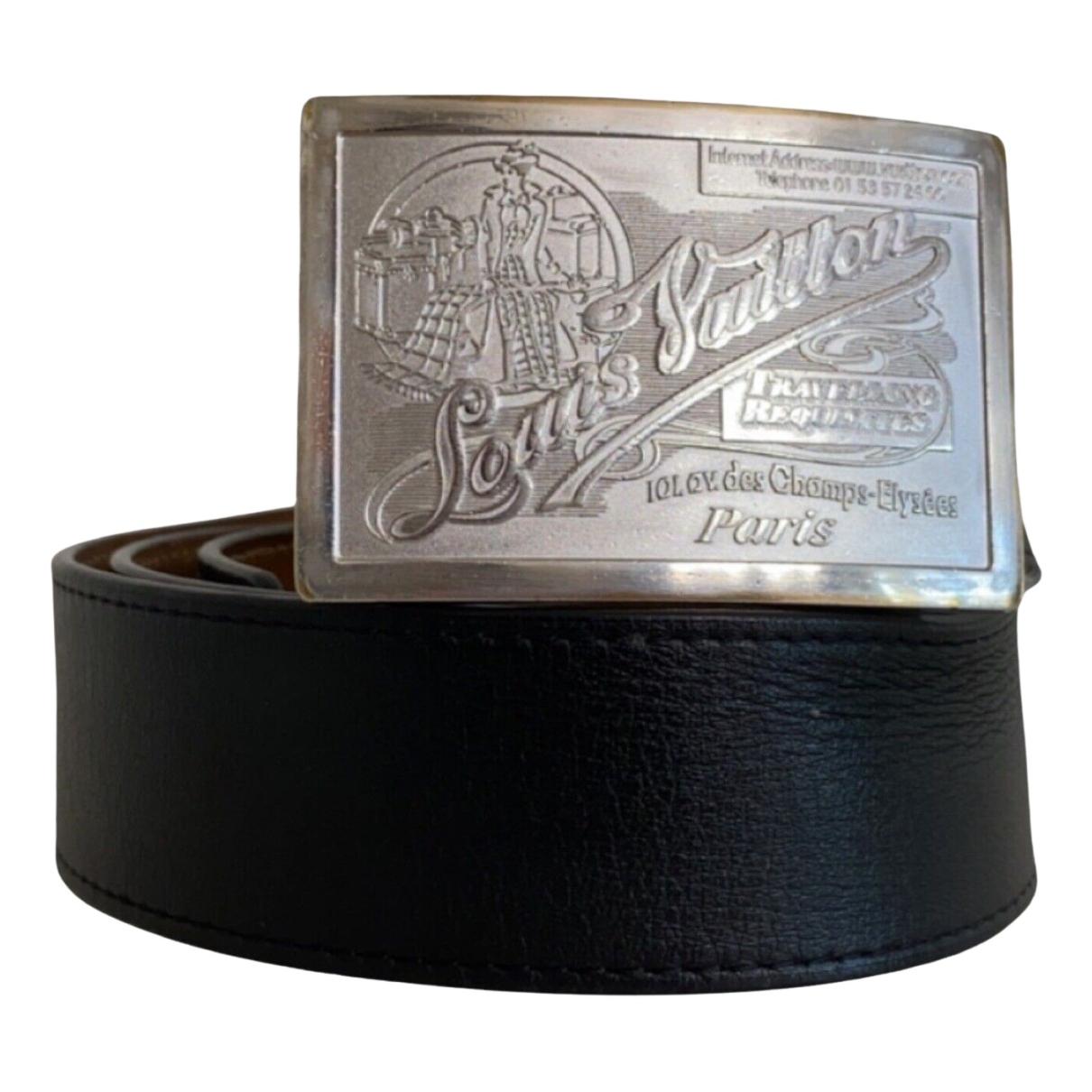Leather belt Louis Vuitton Black size 95 cm in Leather - 33297483