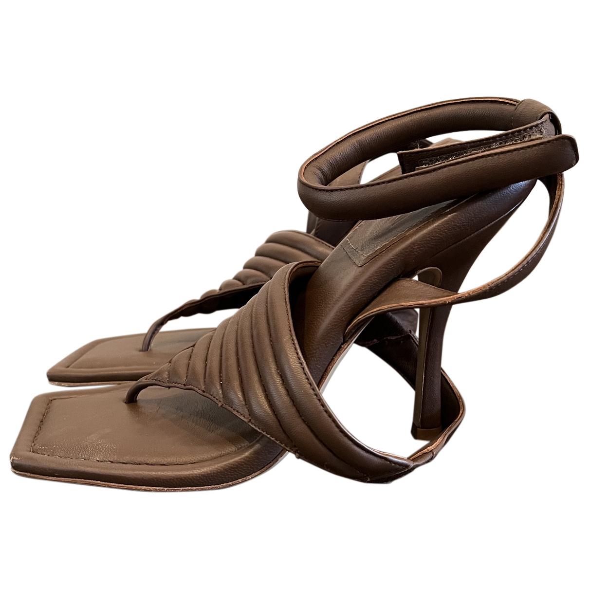 Pony-style calfskin sandals