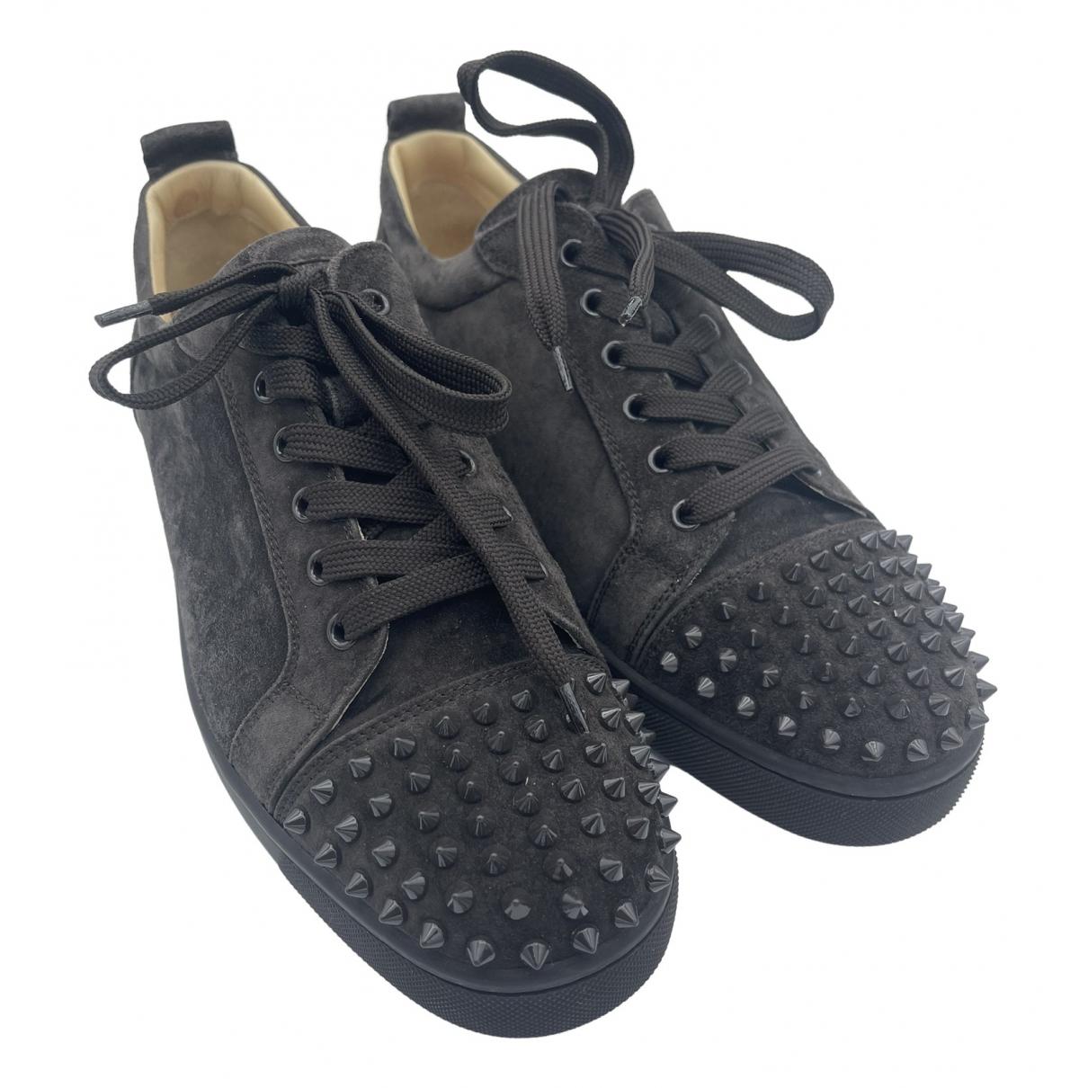 Louis Junior Spikes - Sneakers - Veau velours - Black - Christian
