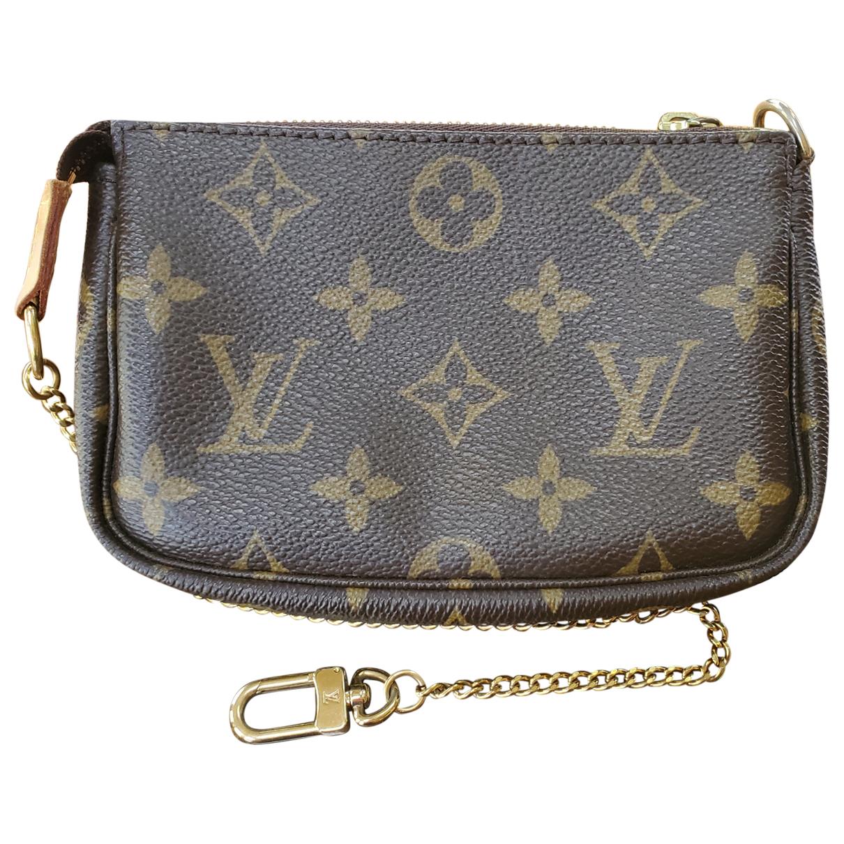 Multi pochette accessoires leather crossbody bag Louis Vuitton Brown in  Cloth - 34289731
