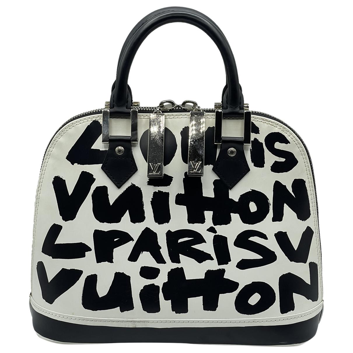 RAREAuth LOUIS VUITTON Graffiti Alma Horizontal M92175 Hand Bag