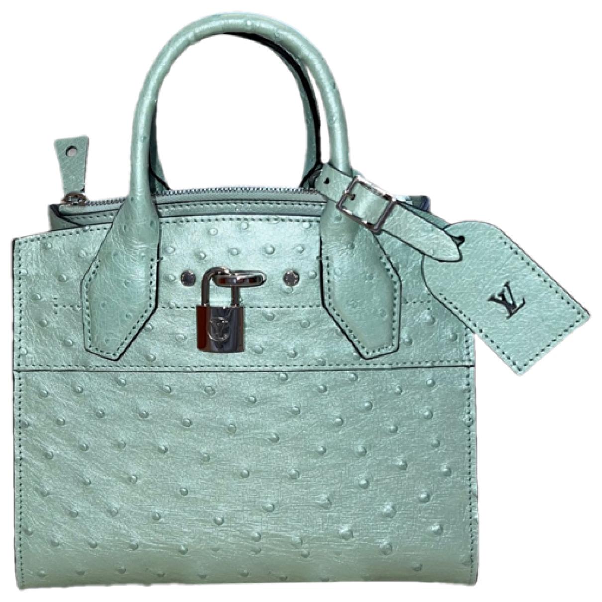 Louis Vuitton - Authenticated City Steamer Handbag - Ostrich Green Plain for Women, Never Worn