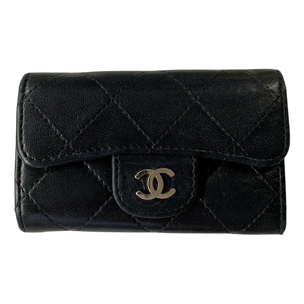 Leather card wallet Chanel Black in Leather - 32179399