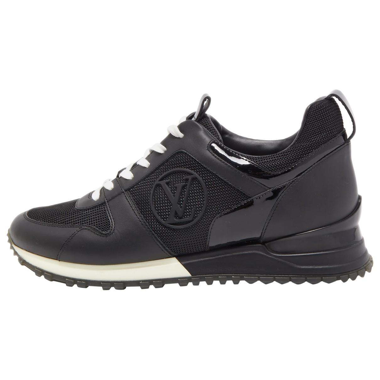 Run away leather trainers Louis Vuitton Black size 39 EU in Leather -  31515206