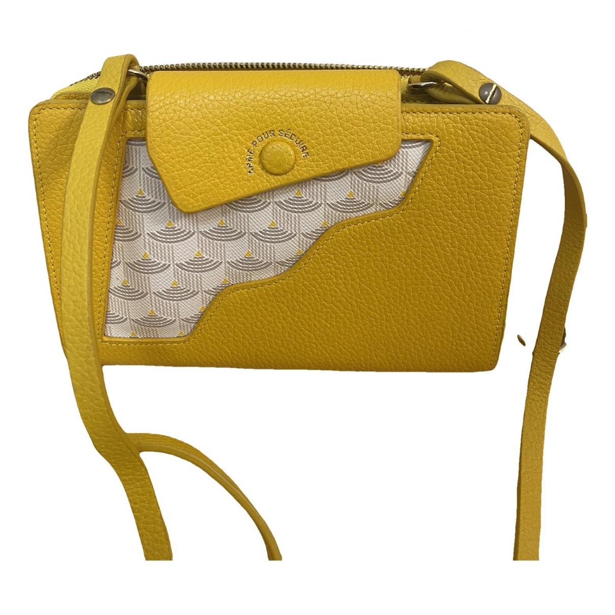 Calibre leather mini bag Fauré Le Page Yellow in Leather - 34263645