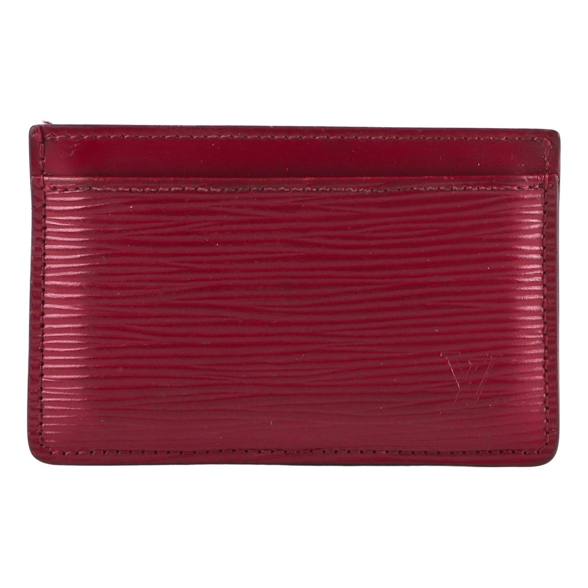 Leather wallet Louis Vuitton Burgundy in Leather - 34322954