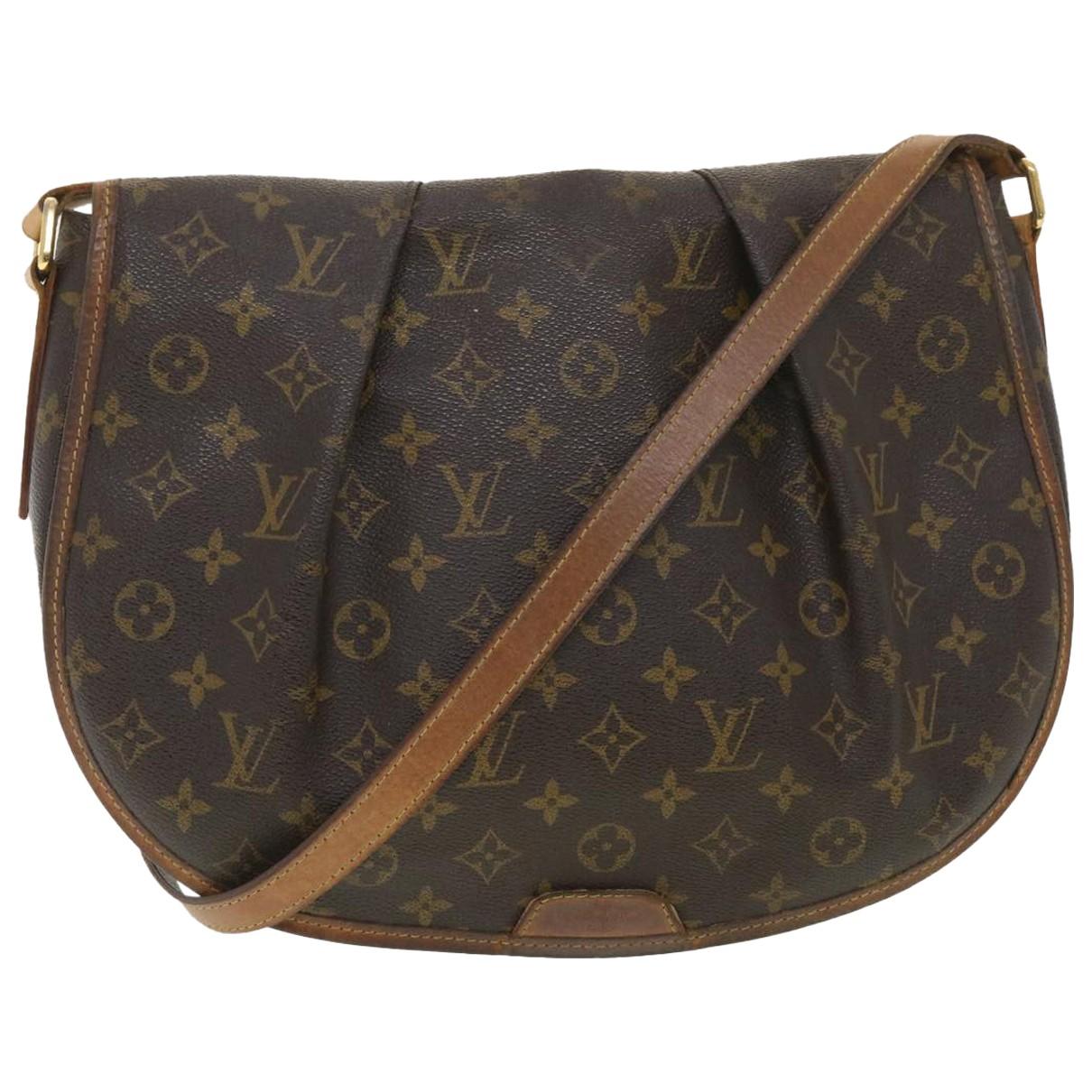 Menilmontant cloth handbag Louis Vuitton Beige in Cloth - 34352292