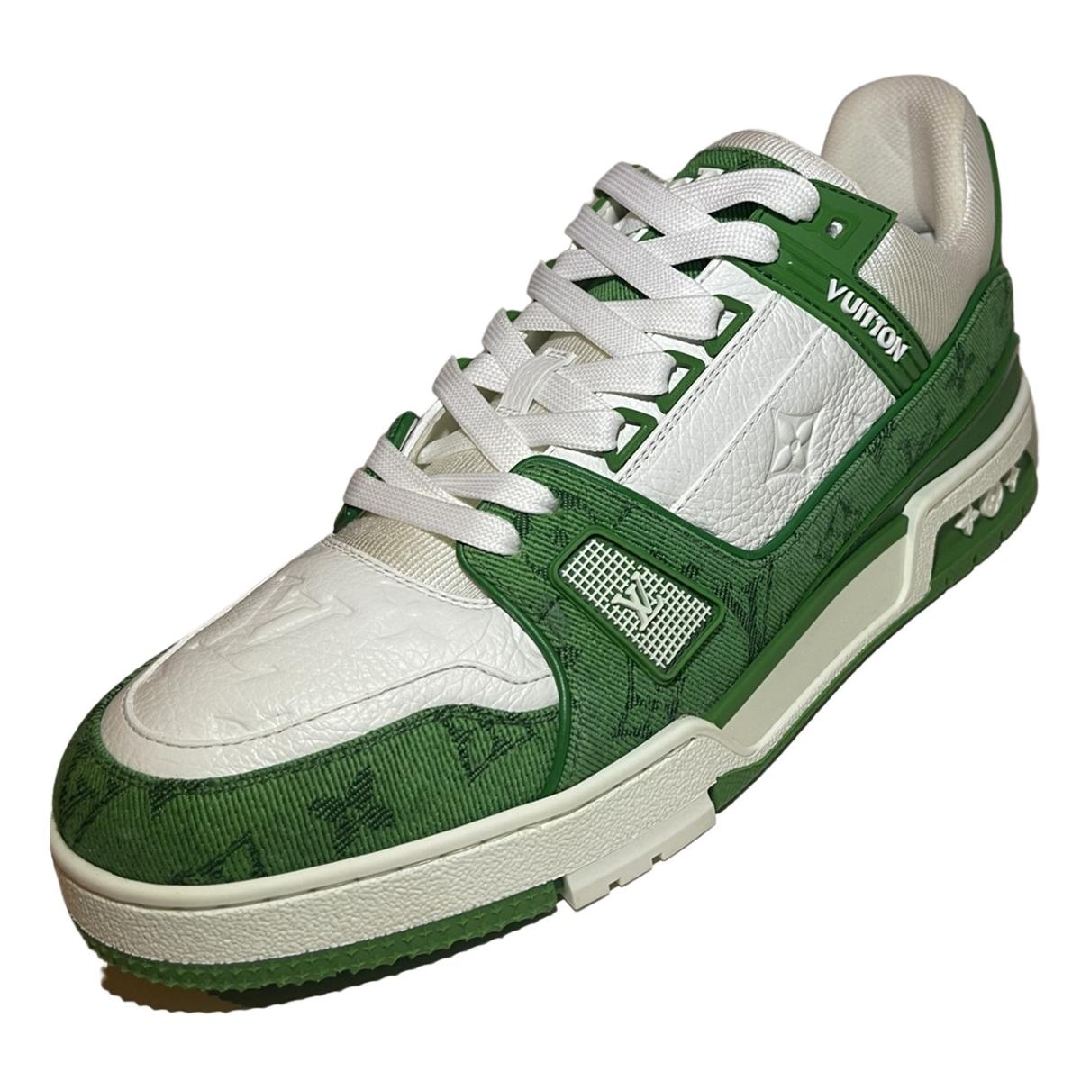Low trainers Louis Vuitton Green size 7.5 UK in Other - 34368239