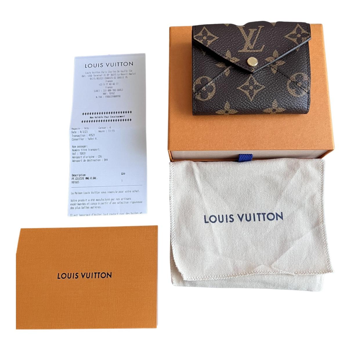 En cuir portefeuille Louis Vuitton Marron en Cuir - 34576401