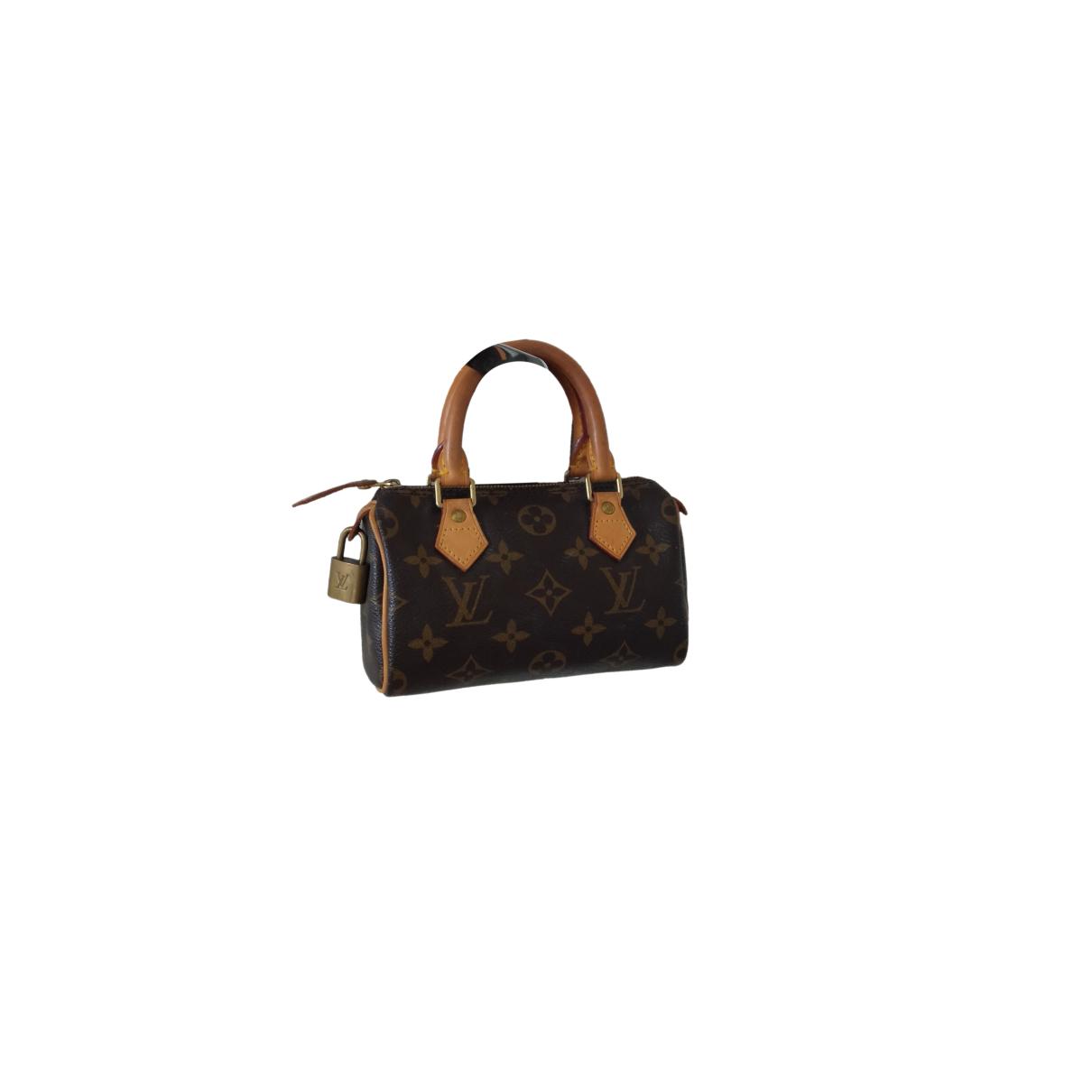 Nano speedy / mini hl leather mini bag Louis Vuitton Brown in Leather -  37542526