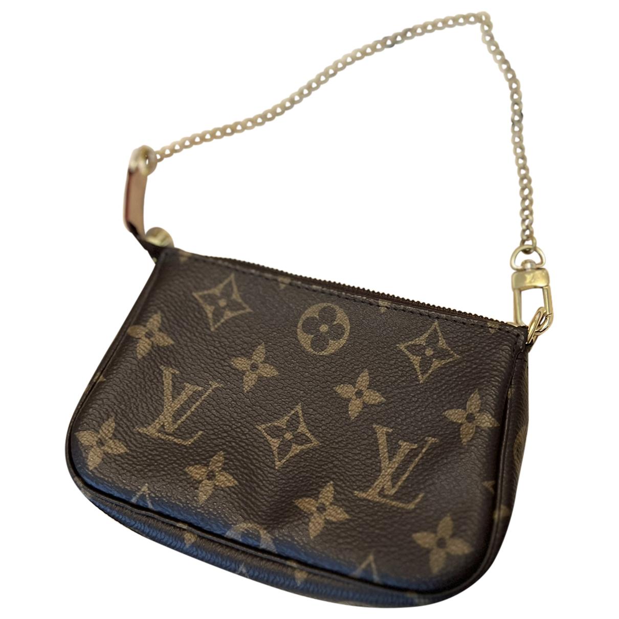 Pochette accessoire cloth crossbody bag Louis Vuitton Brown in Cloth -  22357692