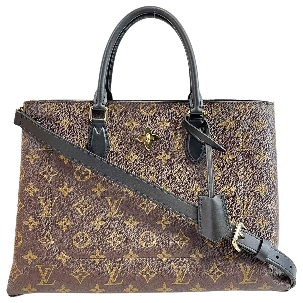 Popincourt cloth handbag Louis Vuitton Brown in Cloth - 34679395