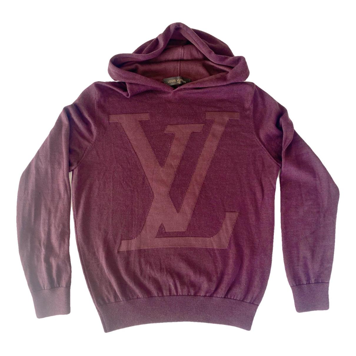 RARE Louis Vuitton Burgandy Red Maroon Hoodie Sweater LV Stamp