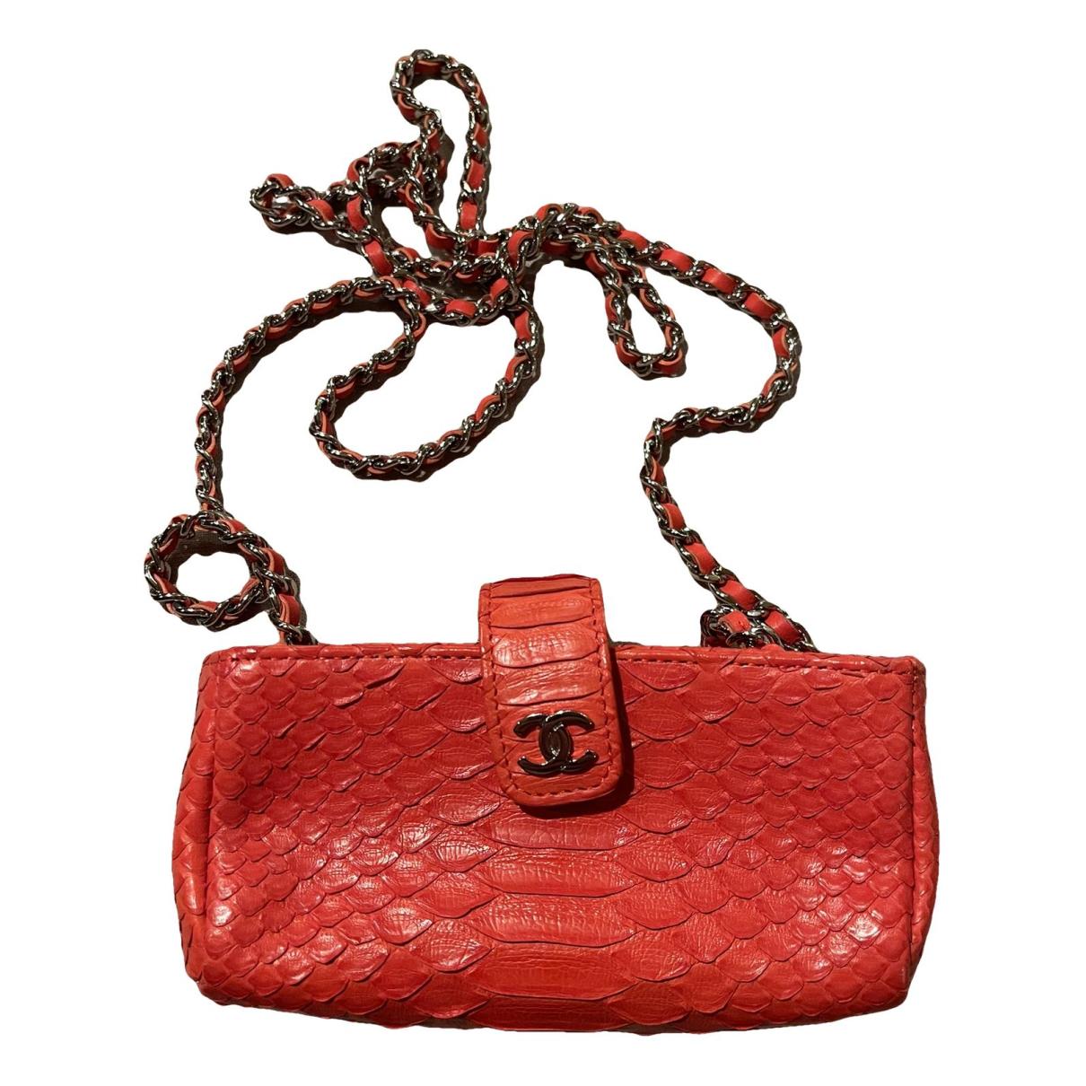 Chanel Rare Natural Snakeskin Python XL Classic Flap Shoulder Bag For Sale  at 1stDibs